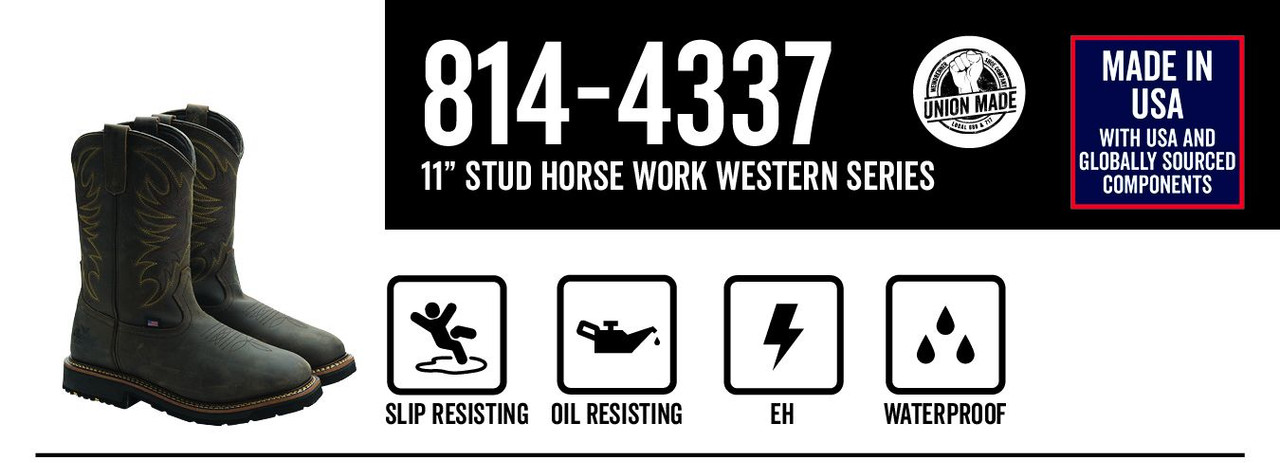 Western Work – Waterproof Crazy Horse – 11″