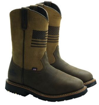 Western Work – Waterproof Crazy Horse/Tan – 11″ Square Toe
