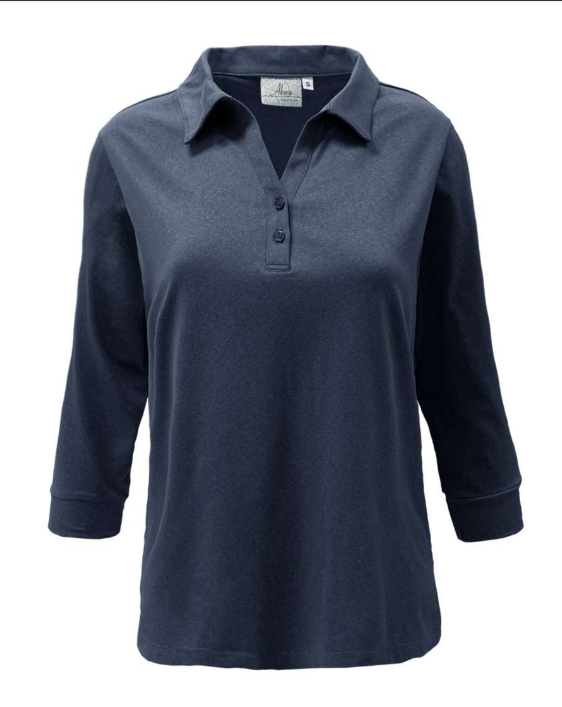 301-DSJ Ladies' Sueded Jersey 3/4 Sleeve Polo