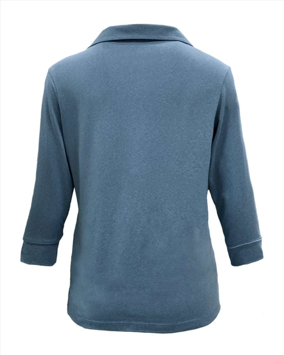 301-DSJ Ladies' Sueded Jersey 3/4 Sleeve Polo