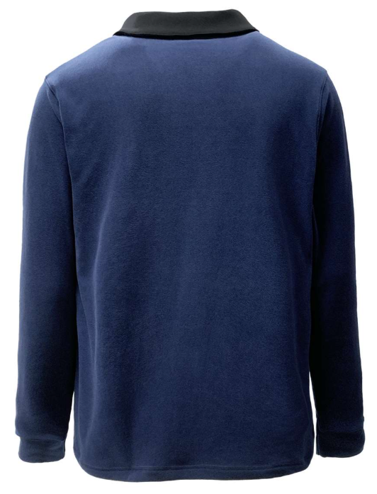 2466-VSF Men's Velour Fleece L/S Contrast Collar Polo