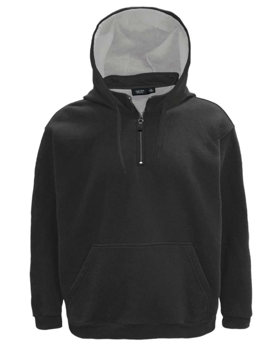 3722-CVC Unisex HEAVYWEIGHT Cotton Polyester Fleece Mock Neck 1/4 Zip Pullover Hoodie