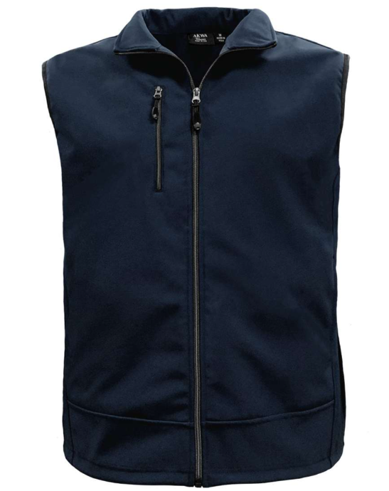 9529-S3F Men's 3 Layers Soft Shell Full Zip Vest