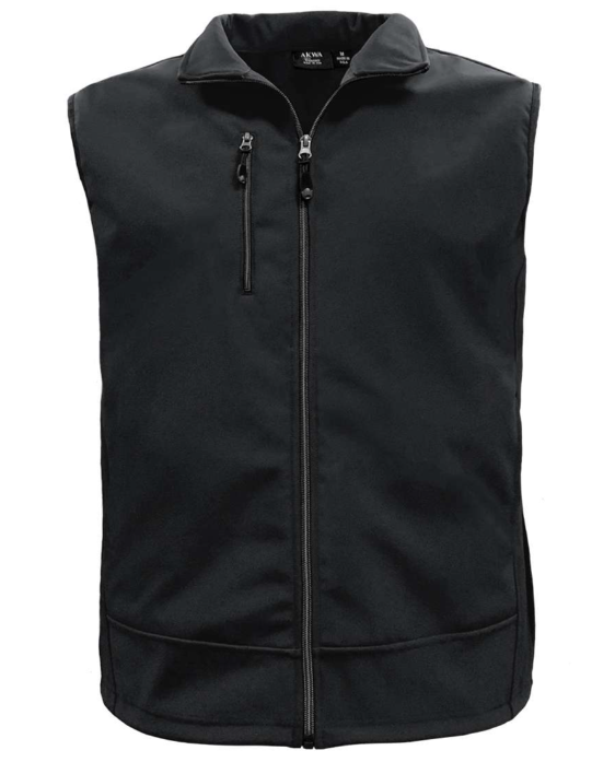 9529-S3F Men's 3 Layers Soft Shell Full Zip Vest