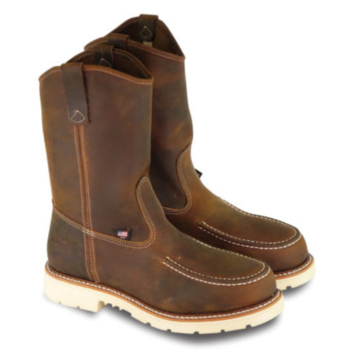 American Heritage 11" Trail Crazy Horse Safety Toe Moc Toe Pull-On Wellington American Heritage 11" Trail Crazy Horse Safety Toe Moc Toe Pull-On Wellington