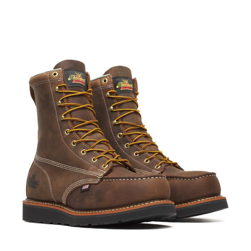 American Heritage – 6″ Crazy Horse Black Heel Moc Toe – MAXWear Wedge™