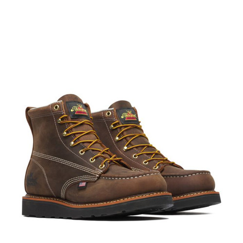 American Heritage – 6″ Crazy Horse Black Heel Moc Toe – MAXWear Wedge™