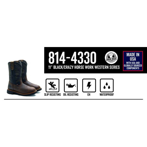 Square Toe Wellington – Waterproof – 11″ Non-Safety Toe