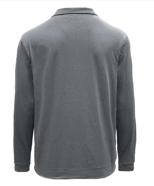  2401-DSJ Men's Double Sueded Jersey L/S 1/4 Zip Polo
