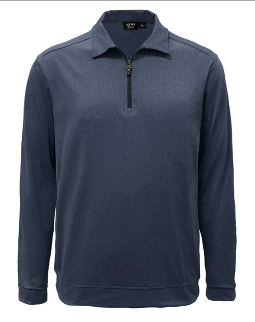  2401-DSJ Men's Double Sueded Jersey L/S 1/4 Zip Polo