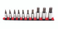 3/8" & 1/2" Drive 10 Pc Hex Bit Set with Standard Bits  1/8" - 5/8"