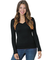 MADE IN USA JUNIOR LONG SLEEVE V-NECK [XS-2XL&91;