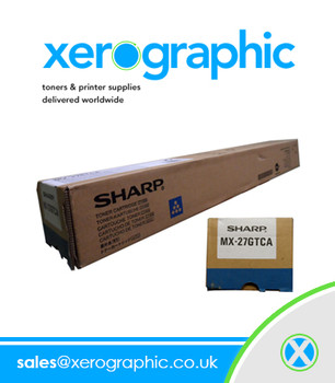 Sharp Genuine Cyan Toner Cartridge MX - 27GTCA