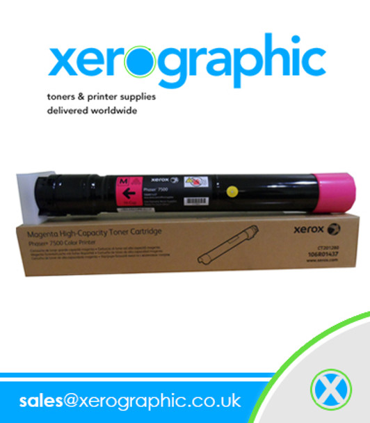 Genuine Xerox Magenta Toner Cartridge Phaser 7500 Color Printer 106R01434