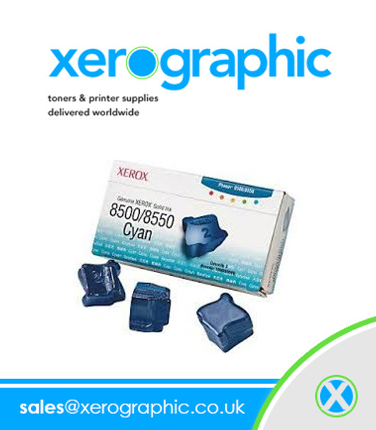 Genuine Cyan Wax Ink Cartridge 108R00669 108R669 Xerox Phaser 8500/8550