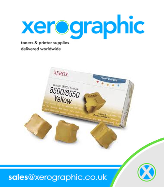 Xerox Genuine Yellow Solid Wax Ink Cartridge 108R00671 108R671 Phaser 8500/8550 