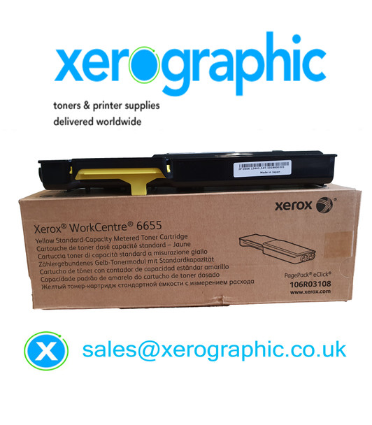 Xerox WorkCentre 6655 Genuine Yellow Toner Cartridge 106R03108