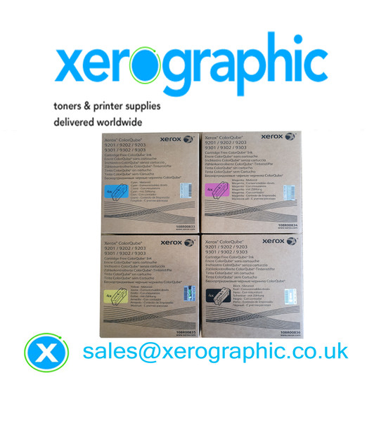 Xerox ColorQube 9201, 9202, 9203, Genuine CYMK solid Ink Cartridge - Metered 108R00833/34/35/36