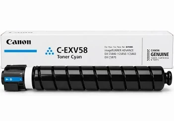 Canon C-EXV58C Genuine High Capacity Cyan Toner Cartridge  (3764C002) C-EXV 58, 1x 60000 Pages Print