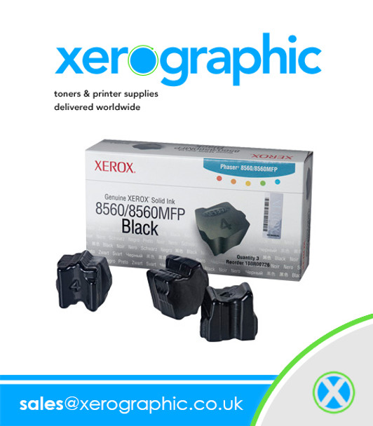 Xerox Genuine Black Solid Sold Ink Cartridge - 108R00726 Phaser 8560,8560MFP 