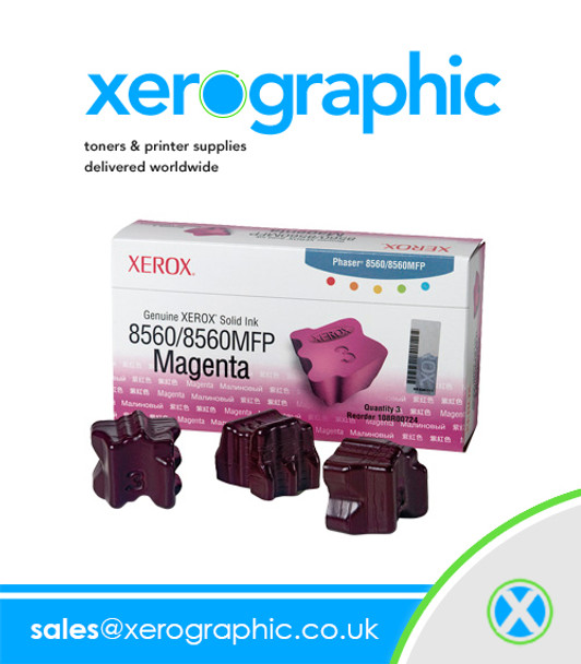 Xerox Phaser 8560,8560MFP Genuine Magenta Solid Ink - 108R00724 108R724