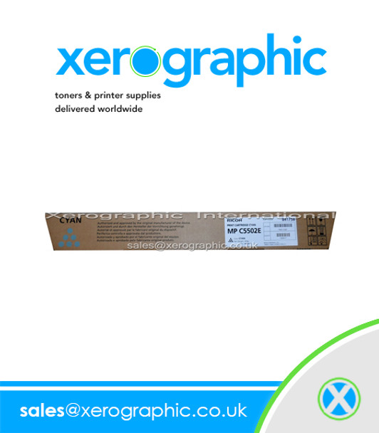 Ricoh MP C5502E Genuine Cyan Print Cartridge  841758 