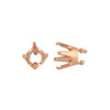 Embeddable Round Prong Setting - Copper - 6mm - *Pack of 20*