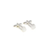 Cufflink with Flat Pad Silver Plated - 9mm Diameter Pad - 1 Pair