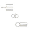 2pc Sterling Silver 2-Strand Cord Ends