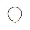 Bracelet - 3mm Black Leather Cord/Sterling Silver