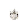 Sterling Silver Crown 4-Prong Bezel - 3mm