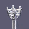 Sterling Silver Crown Embeddable 6-Prong Bezel - 4mm