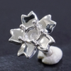 Sterling Silver Flower Prong - CHERRY BLOSSOM - 3mm