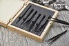 Stainless Steel Tweezer Set - Black Oxidised (Non-Magnetic) - 6pc