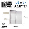 Mains Plug Adapter/Converter - EU to UK