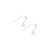 Sterling Silver Fishhook Coil Earwire 14mm - 1 Pair