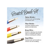 Fibreglass Scratch Brush Set of 4