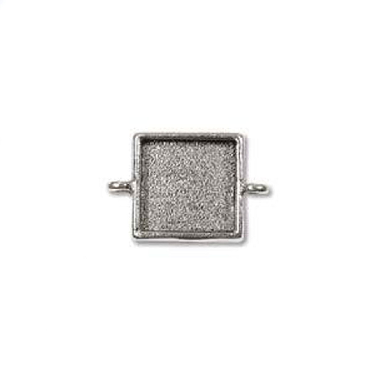 Square Link Bezel - Antique Silver - 18mm