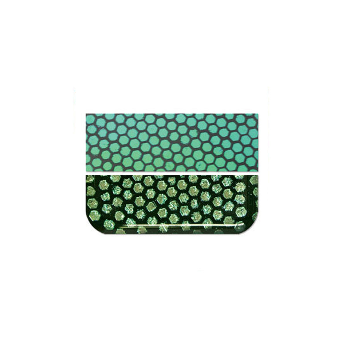 Fuseworks Dichroic Honeycomb Green Glass - 50 x 76mm