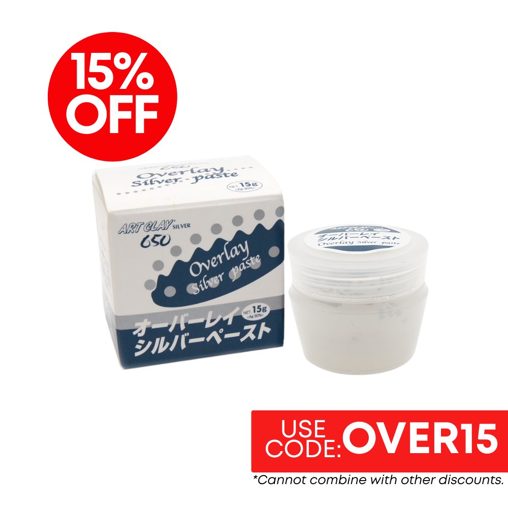 Art Clay Silver Overlay Paste - 15gm - add real silver to ceramics and porcelain - 102-A-0044
