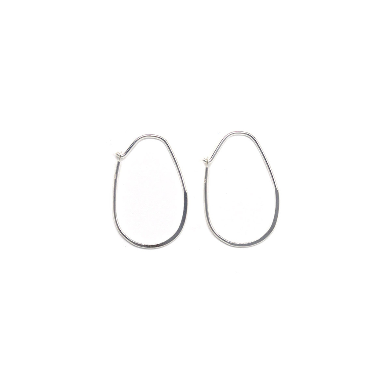 Sterling Silver Oval Earwire - 1 Pair