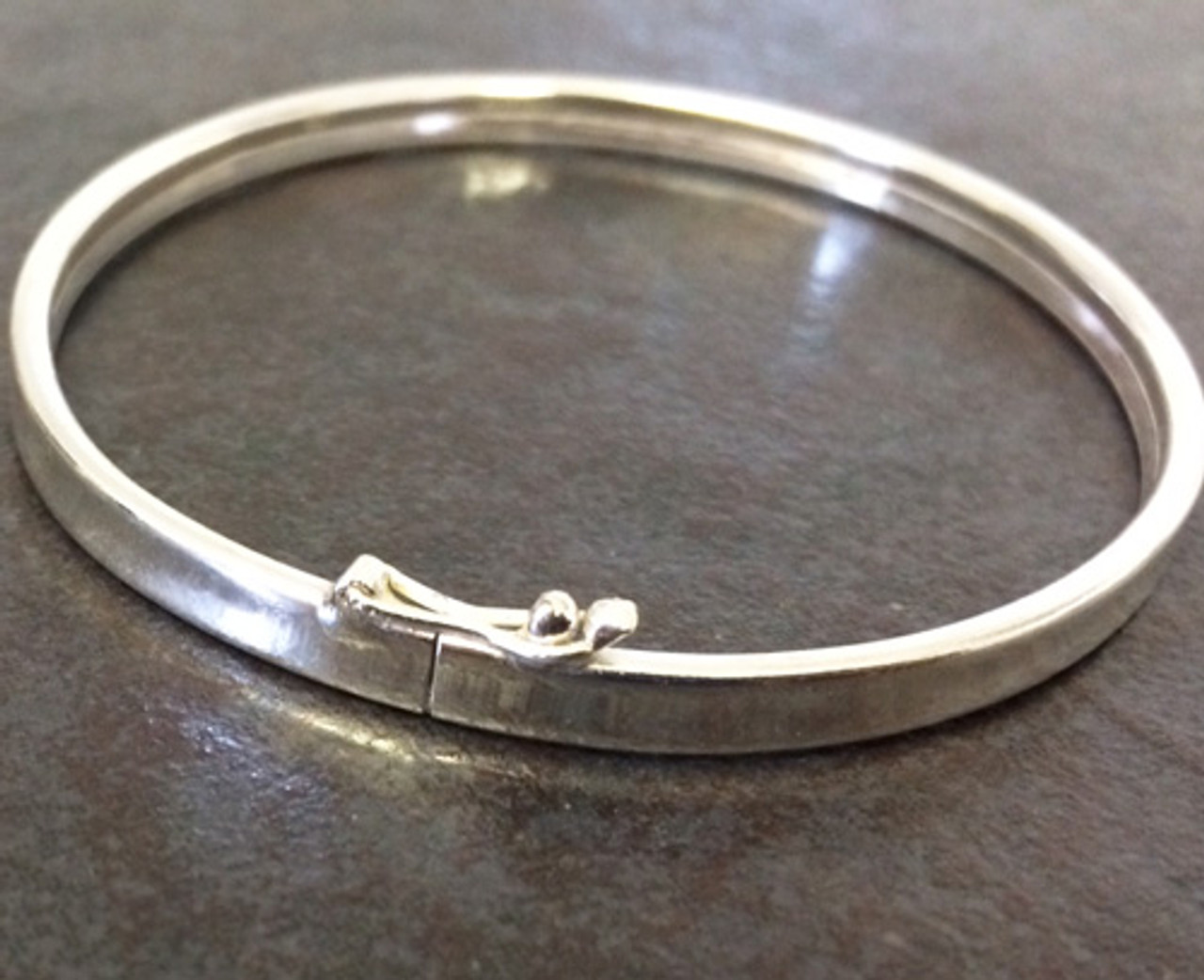 Sterling Silver Oval Bangle