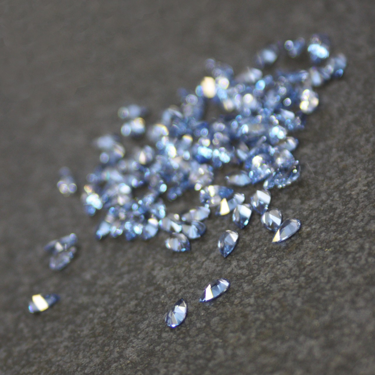 Lab Created Gem - Aquamarine Pear 5 x 3mm (Non-fireable)