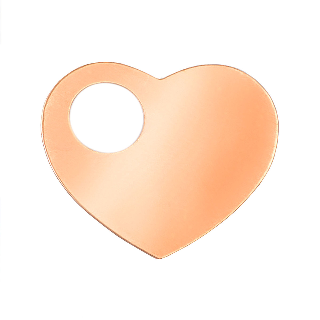 Copper Blank - Heart - 51 x 40mm