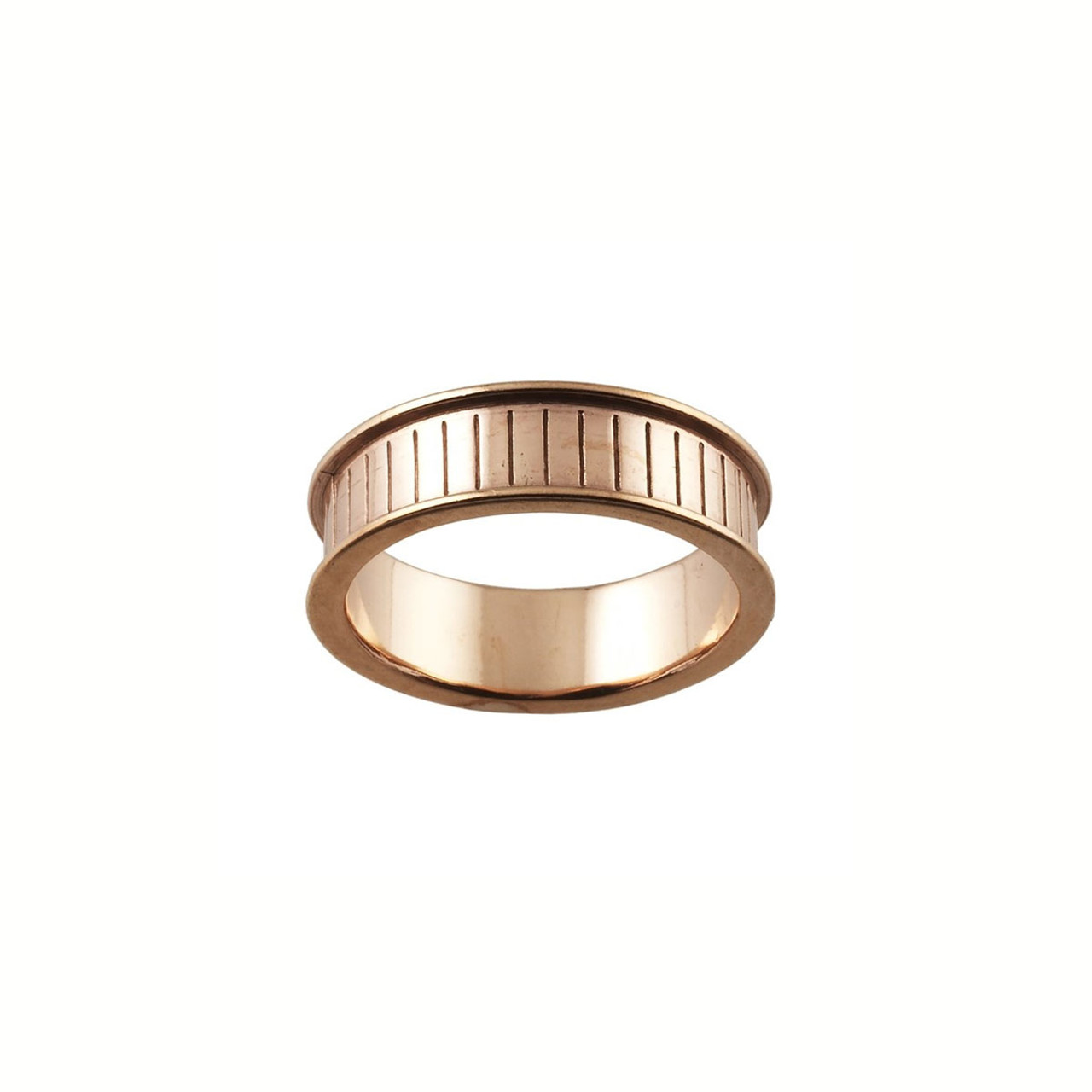 Ring Core 6mm wide - Channel - Copper - UK Size N