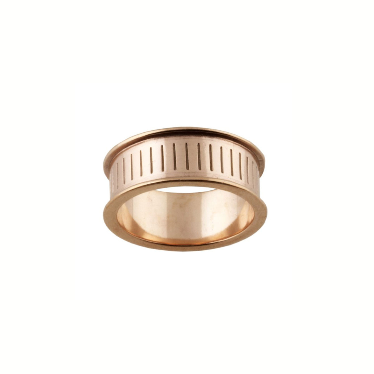 Ring Core 8mm wide - Channel - Copper - UK Size P 1/2 