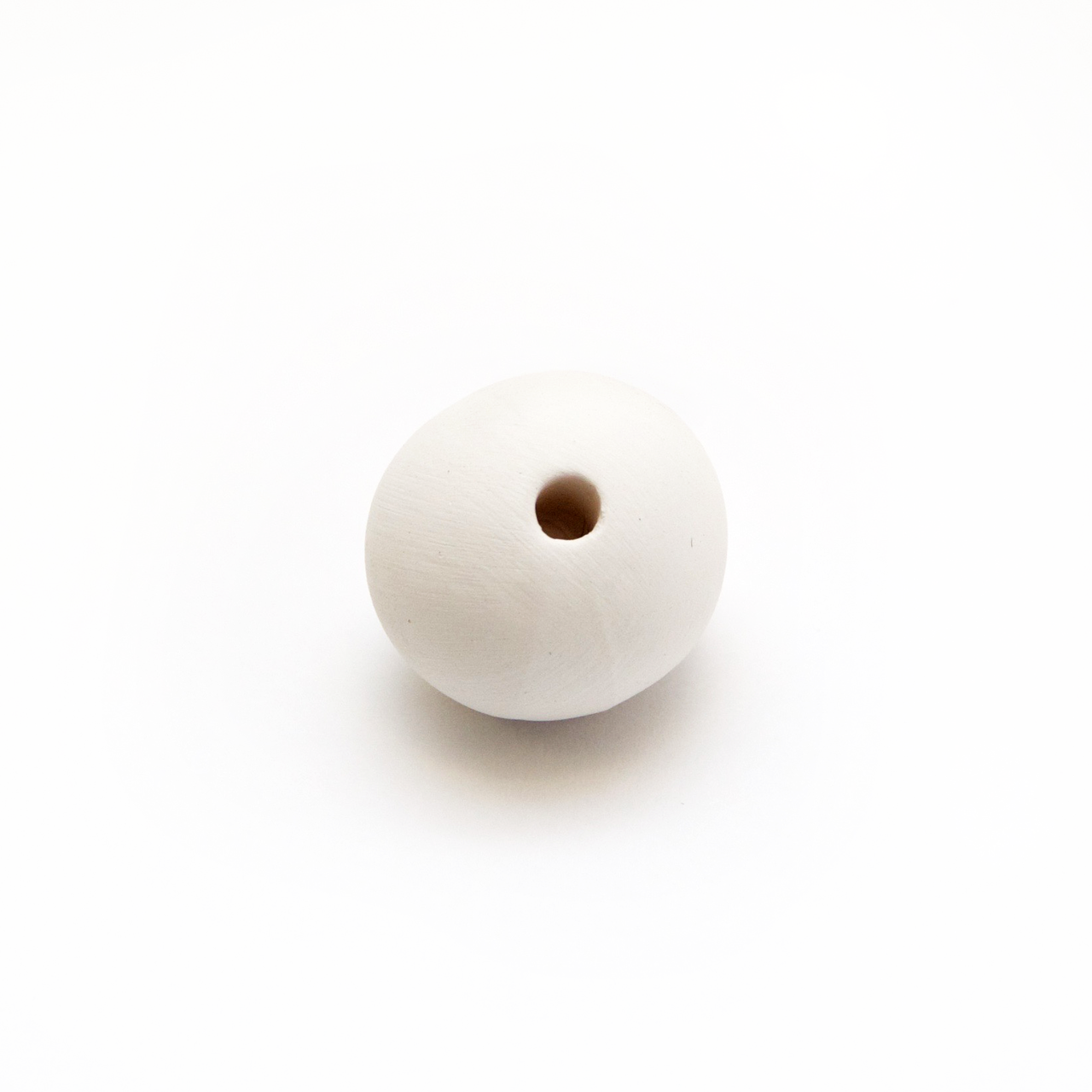 Ceramic Bead Unglazed - Medium Round