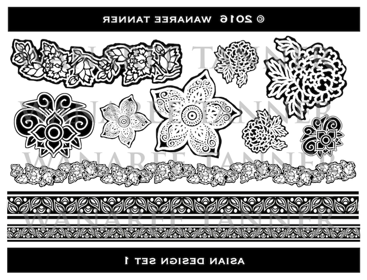 Wanaree Tanner Signature Texture Plate - Asian 1 - Henna Bloom