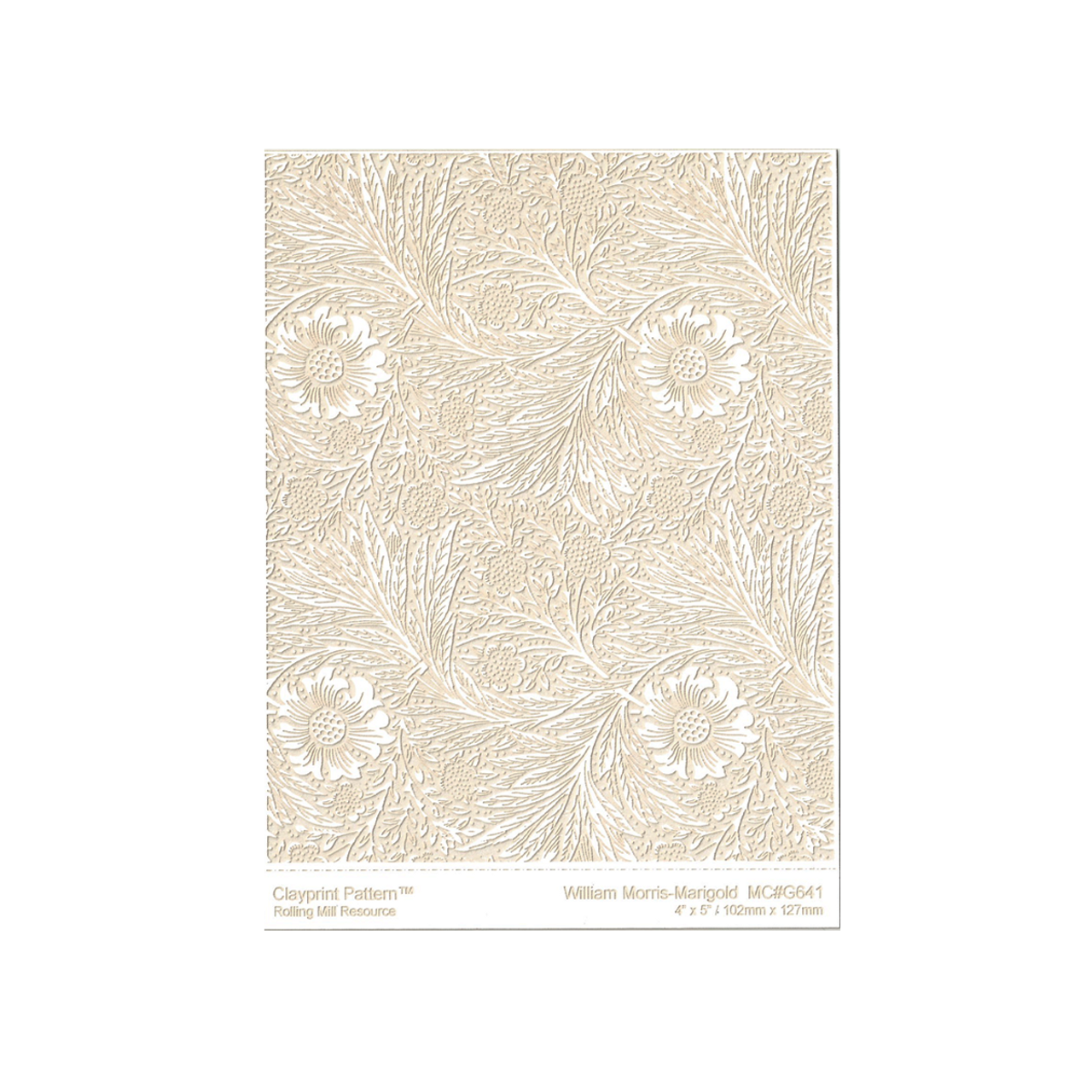 RMR Laser Texture Paper - William Morris Marigold - 102 x 127mm