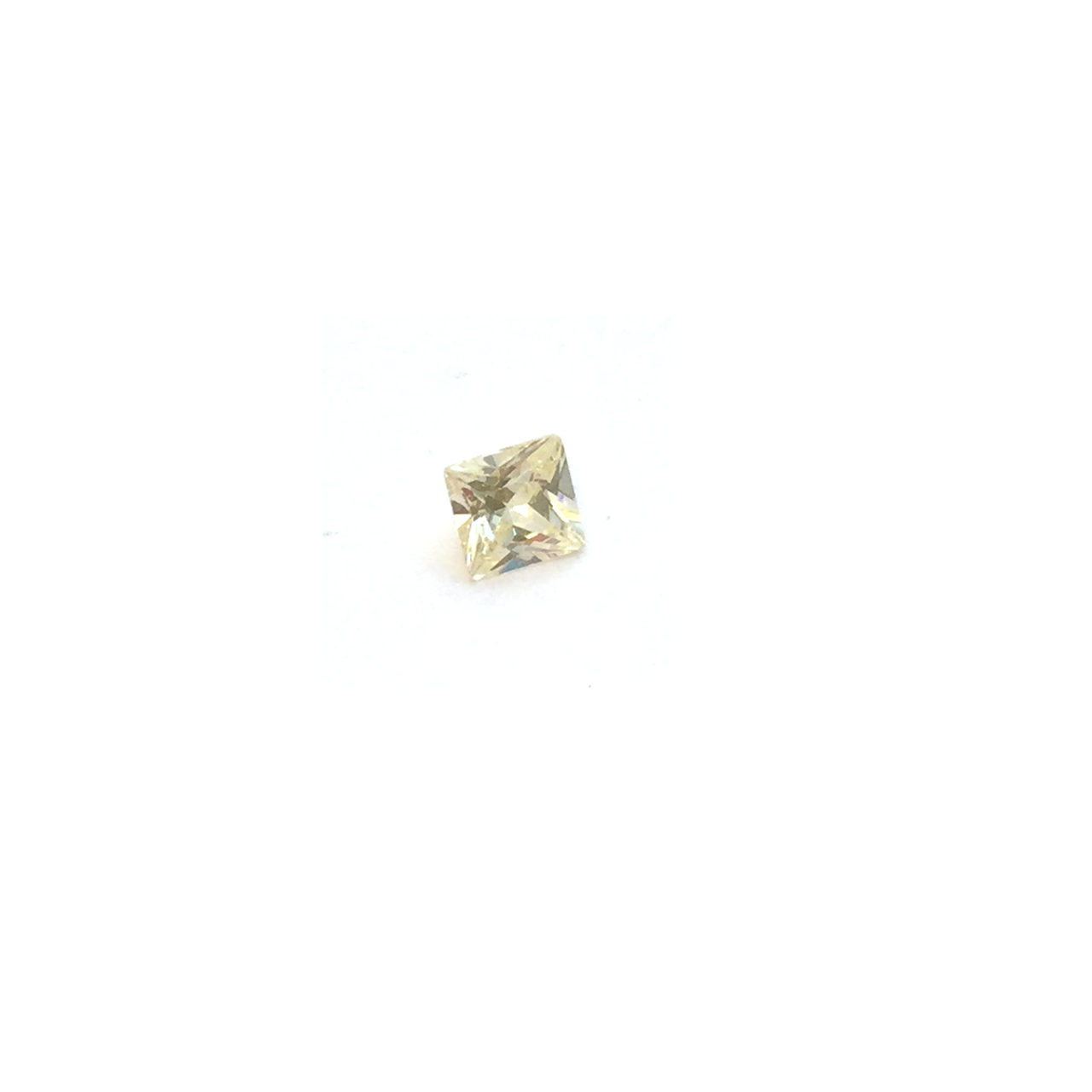 Lab Created Gemstone - Light Yellow Square